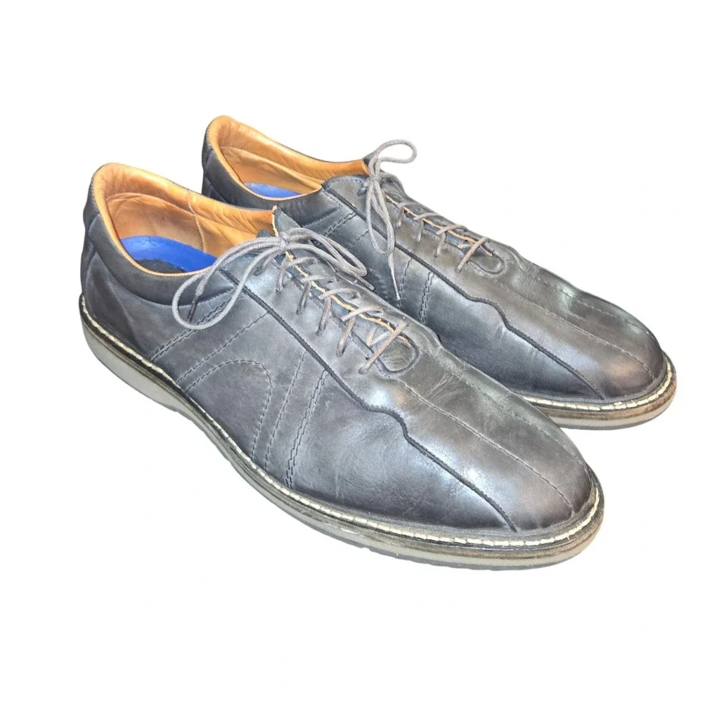 Allen Edmonds Voyager Walking Oxfords Men 14D Grey Leather Lace Up Stitched 9384